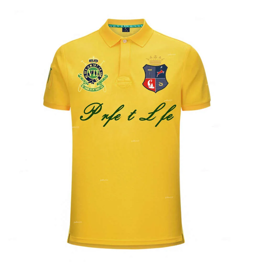 Polo da uomo polo firmata polo estiva abito da uomo in puro cotone ricamato a maniche corte casual sottile nero giallo verde bianco blu rosso taglia grande s-6xl