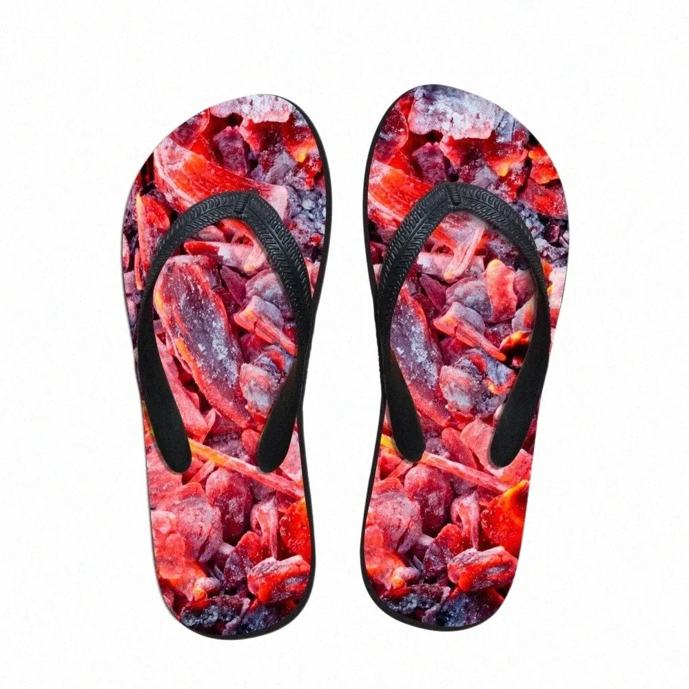 Carbon Grill Red Engraçado Flip Flops Men Indoor Home Chinelos PVC EVA Sapatos Praia Sandálias de Água Pantufa Sapatenis Masculino L79A #