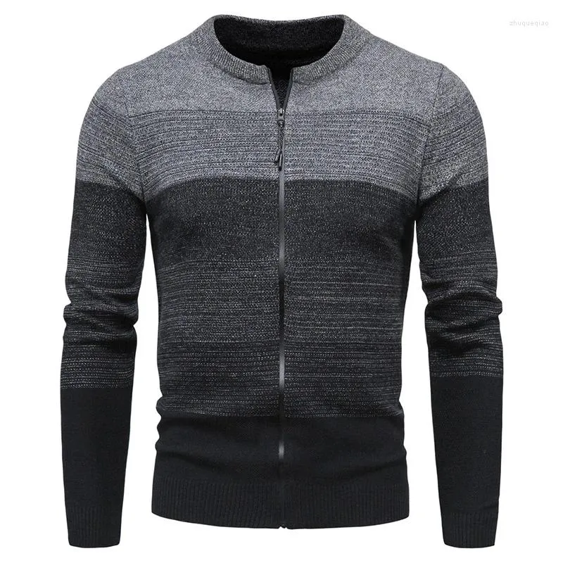 Men's Sweaters Cardigan Sweater Slim Fit Knitted Wool Men Zipper Casual Sweatercoats Male Knitwear Tops Outerwear