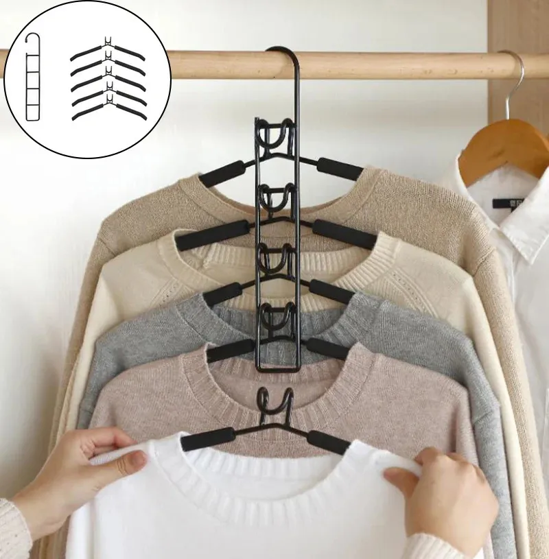 Cabide Multifuncional Wardrobe HangerSpace-Saving Wardrobe Coat RackDetachable Clothes Storage RackConnect Hooks For Hanger 240118