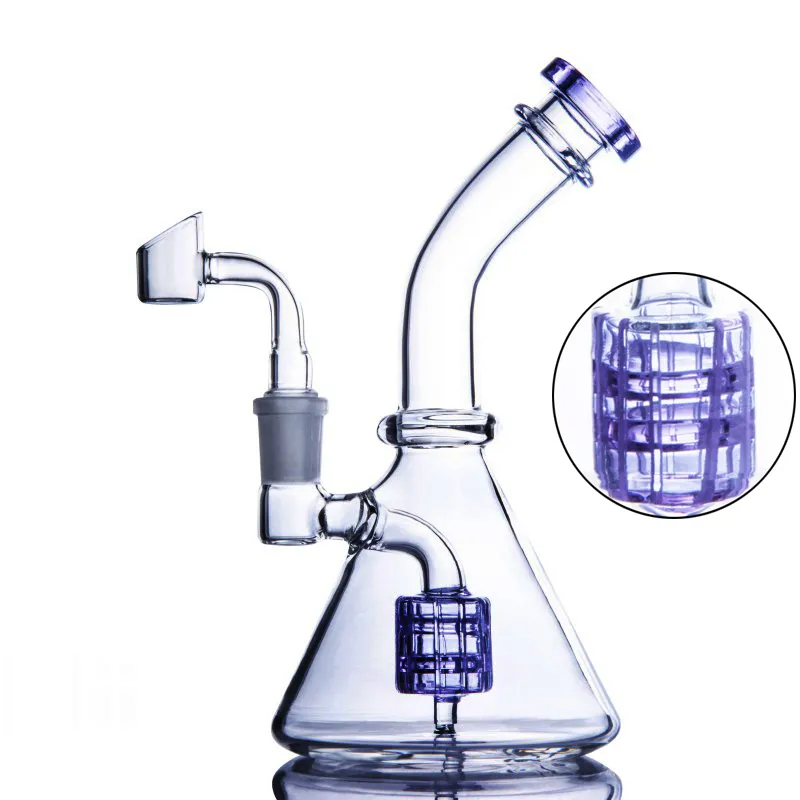 Beaker Base Bong Water Pipes Thick Glass Oil Rigs Hookahs Shisha Glass Water Bongs with 14mm Banger 20cm Tall