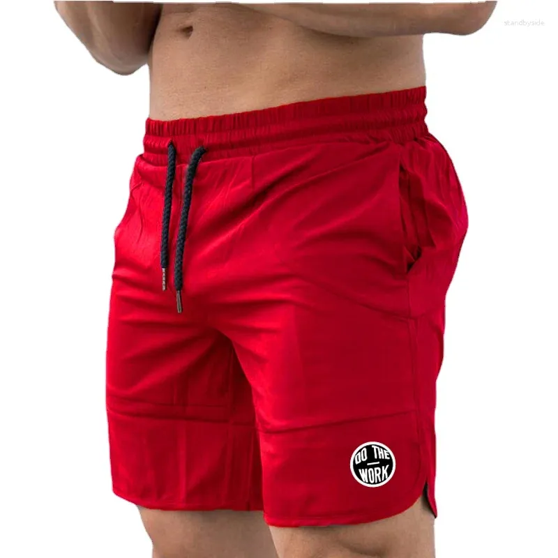 Shorts pour hommes Mode d'été Casual Respirant Bodybuilding Fitness Gym Sports Lettre imprimée Slim Fit Longueur du genou