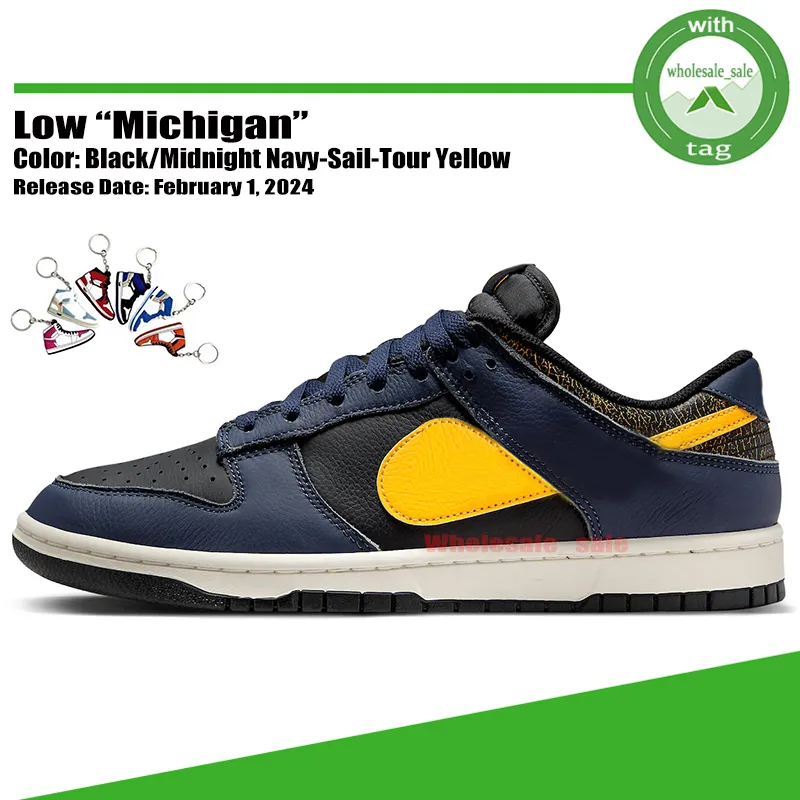 Nowy projektant Low Vintage Michigan Buty do biegania Miami Sports Racing Treners Dolphins Dolphins Mens Womens Bacon PowerPuff Girls Sneakers Rozmiar 36-47