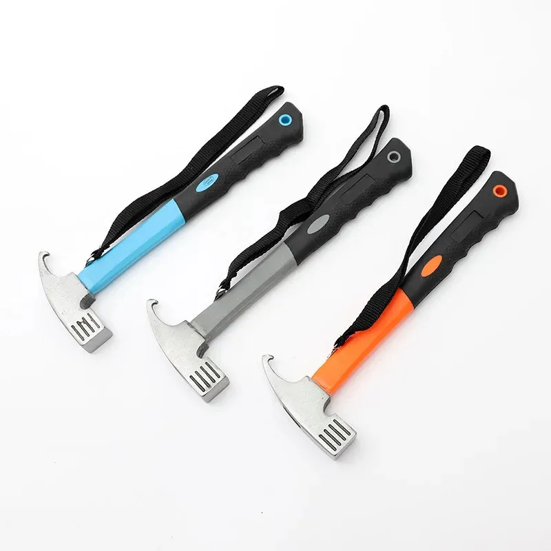 Outdoor multifunctional ground peg hammer camping tent canopy hammer high carbon steel hammer hiking accessories 240124