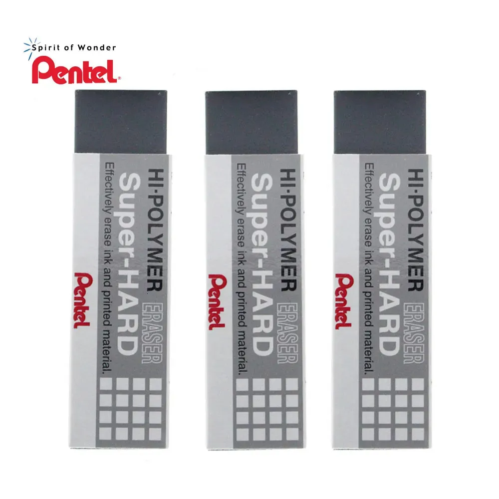 Pentel ZEB20 Super Hard Ink Eraser 3PcsLot Gel Pen Fountain Frosting Scrub Correction Stationery For School 240124