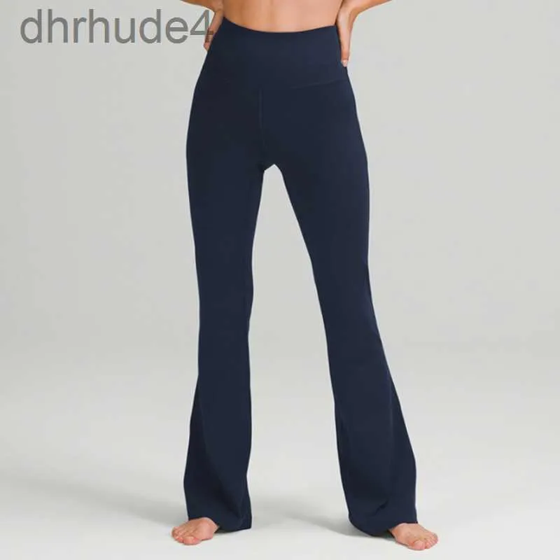 Lu-088 Groove Fitness Gym femmes pantalons de Yoga élastique jambe large Leggings évasés taille haute mince pantalon d'été A5QP