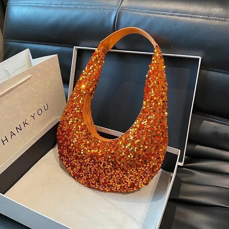 Sacs de soirée Sac pour femmes de haute qualité Tendance de la mode jeunesse Polyvalent Épaule Simple Business Loisirs Party Sequin Décoration Sac à main