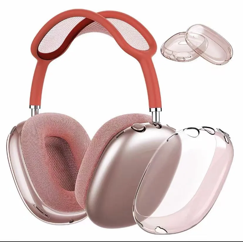 For Airpods Max Bluetooth Headphone Accessories Transparent TPU