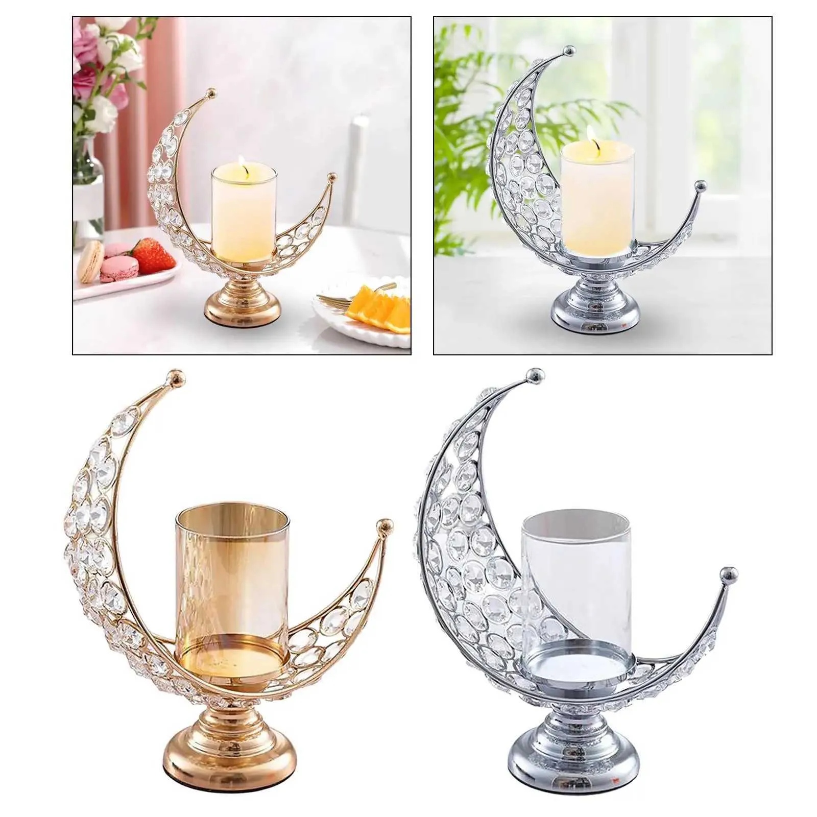 Moon Shape Candlestick Holder Home Decor Table Centerpieces Candle Holder