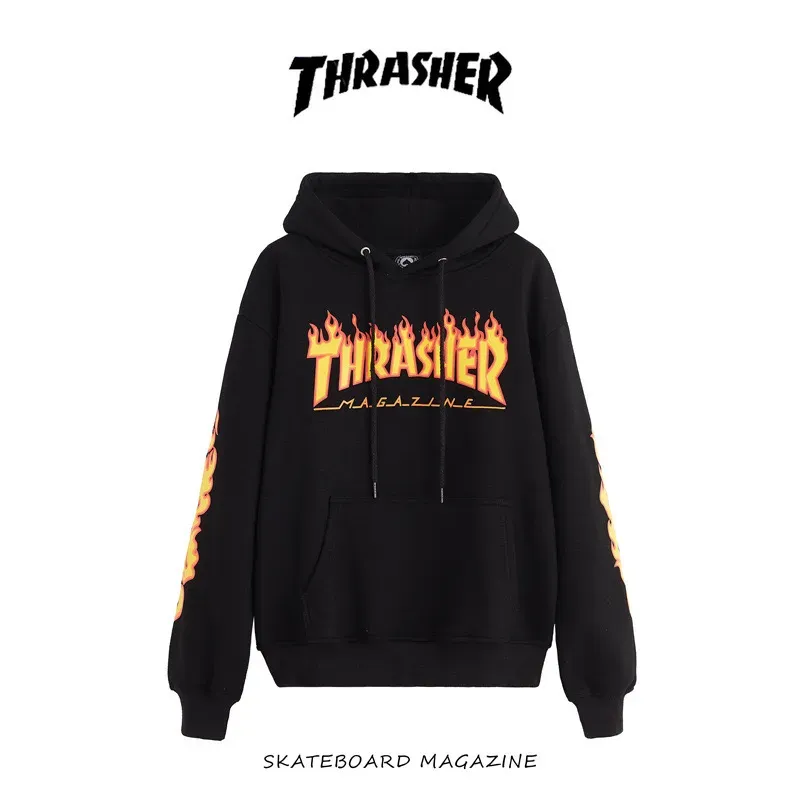 Trapstar Classic Flame Hoodie Spring Fall Fashion Par Hoodie Fashion Street Campus Lång ärm Asiatisk storlek S 2XL