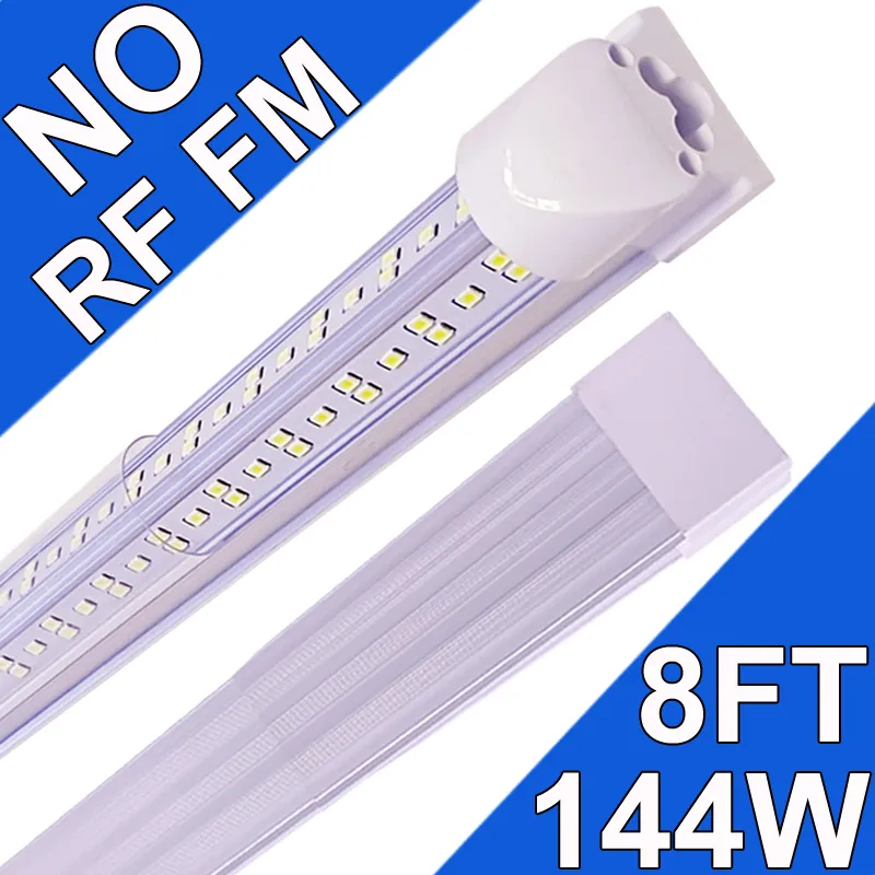 NO-RF RM 25 Pack LED T8 Mağaza Işığı, 4ft 72W 6500K Beyaz Bağlanabilir LED Entegre Tüp Işıkları Garaj, Atölye, Çalışma Tezgahı için LED Çubuk Işıklar