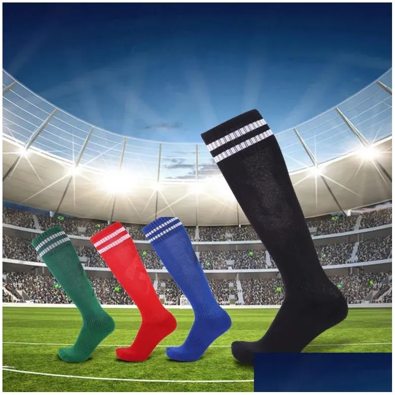 Sports Socks Top Quality Men Women Kids Professional Soccer Comfort Wearable Breathable Knee High Sock Children Adt Basketball Running Otbqs