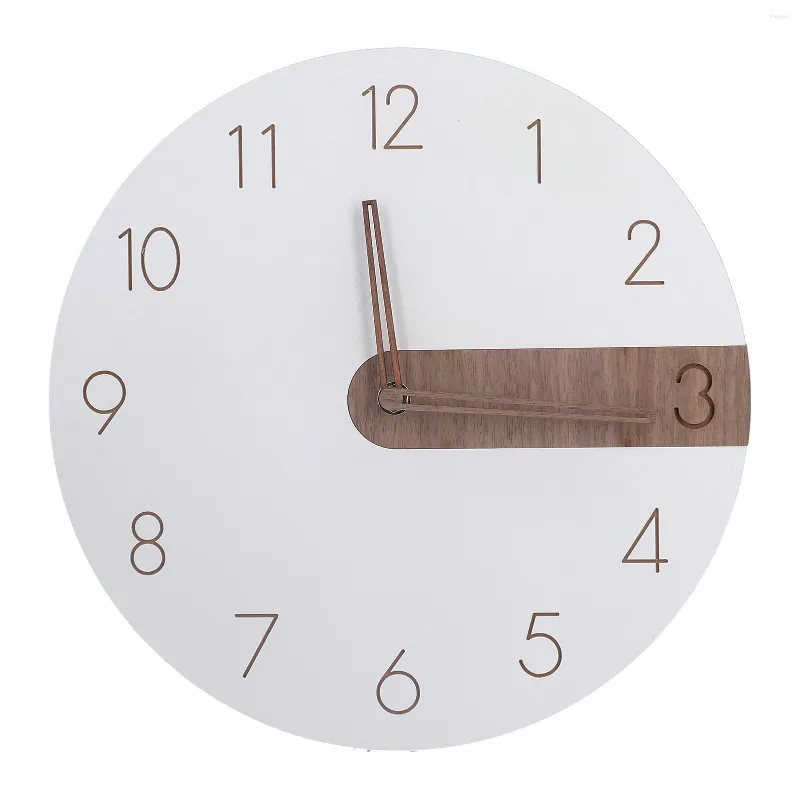 Horloges murales Horloge moderne Belle décoration élégante MDF 495g Pas de son de tic-tac pour salon chambre à coucher cuisine