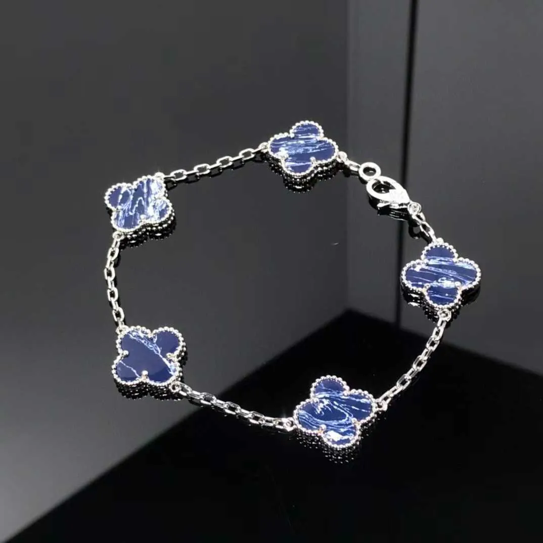 Original 1to1 Van C-A version Four High Leaf Grass ins Necklace Bracelet 2024 New Peter Stone SetJ724