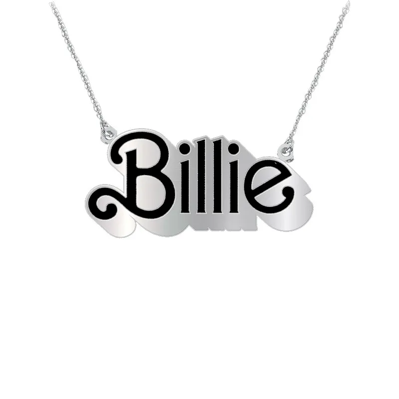 Collier de créateur de haute qualité Billies Eilishs anglais lettre pendentif collier pour femmes femme Hip Hop collier chaîne populaire bijoux cadeau en Europe et en Amérique