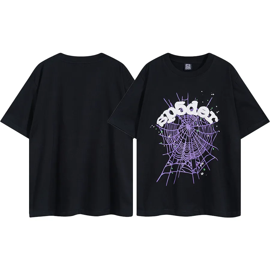 T-shirts de créateurs Spider T-shirt Rose Violet Jeune Thug Sp5der Sweat-shirt 555 Chemise Hommes Femmes Hip Hop Web Veste Sweat-shirt Spider SP5 T-shirt Haute qualité KZ8Q