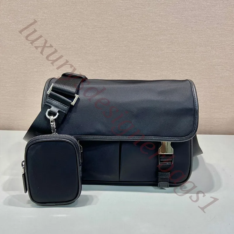 Bolso cruzado de diseñador para hombre, cartera de lujo a la moda, bolso de hombro, cartera, bolso de mensajero, monedero de cuero de nailon de alta calidad, tarjetero