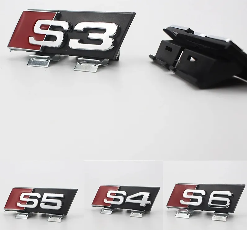 Car Sticker Auto 3D Emblem Badge Decal Embossed for Sline S3 S4 S5 S6 ...
