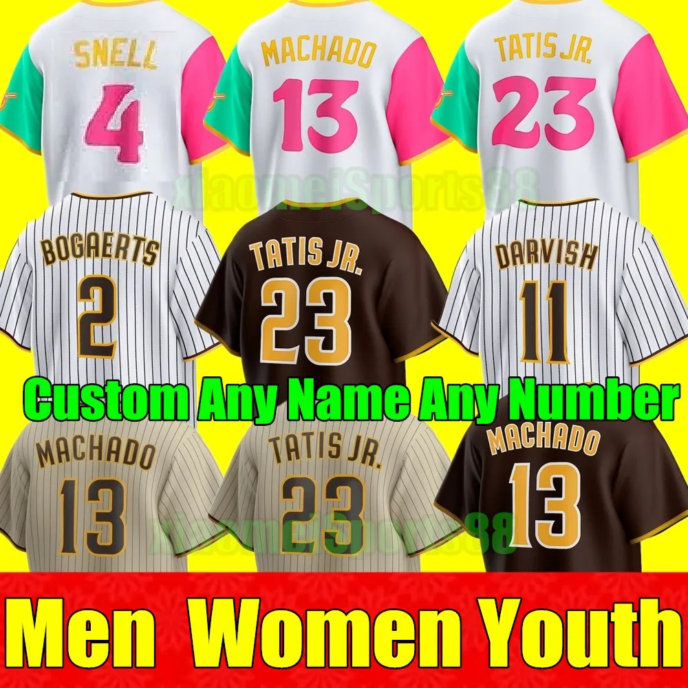 2023 S-4XL Fernando Tatis Jr Jersey Baseball XANDER BOGAERTS SAN DIEGO MANNY MACHADO KIM CRONENWORTH PADRES PROFAR YU DARVISH JOSH HADER Heren Dames Jeugd Jerseys