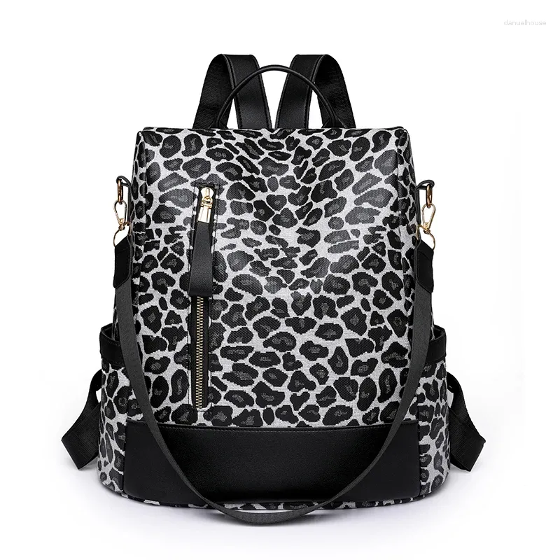 Schultaschen Mode Mädchen College Tasche Lässig Einfache Frauen Rucksack Leopard Buch Packtaschen Für Teenager Reise Schulter Laptop