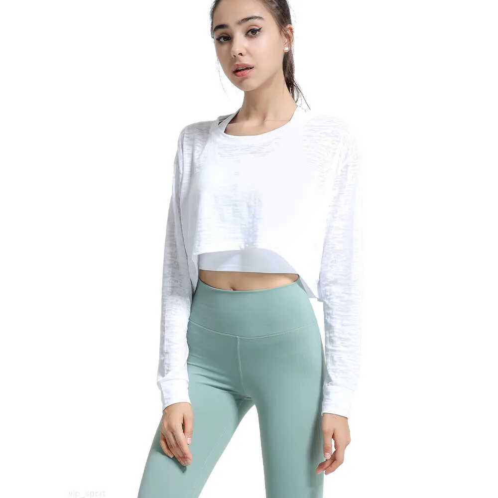 Al Yoga Рубашка с длинным рукавом Женские рубашки для йоги Одежда Укороченный топ al Fitness YC104 мода