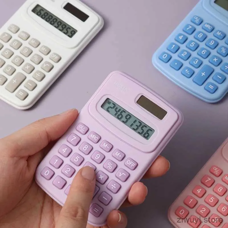 Calculators 1pc 8 siffror Desk Mini Calculator Financial Business Accounting Tool Home Office Calculator för elevernas skolkalkylator