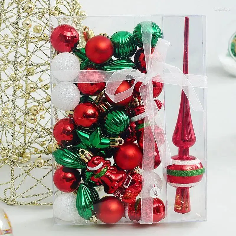 Party Decoration Glitter Christmas Balls Ornament Tree Decorations Ball Ornaments Decor Decorative Hangings Set Of 34