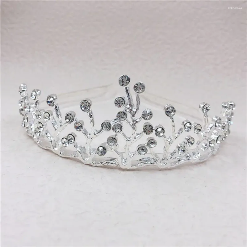 Accessori per capelli Copricapo Corona alla moda Ragazze Amore Cuore Ornamento da damigella d'onore Bambini Tiara di cristallo Pettine coreano Gioielli da sposa