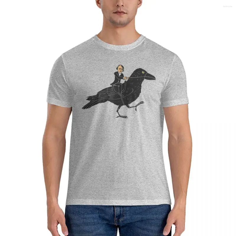 Canotte da uomo T-shirt classica Poe e Raven T-shirt nere da uomo