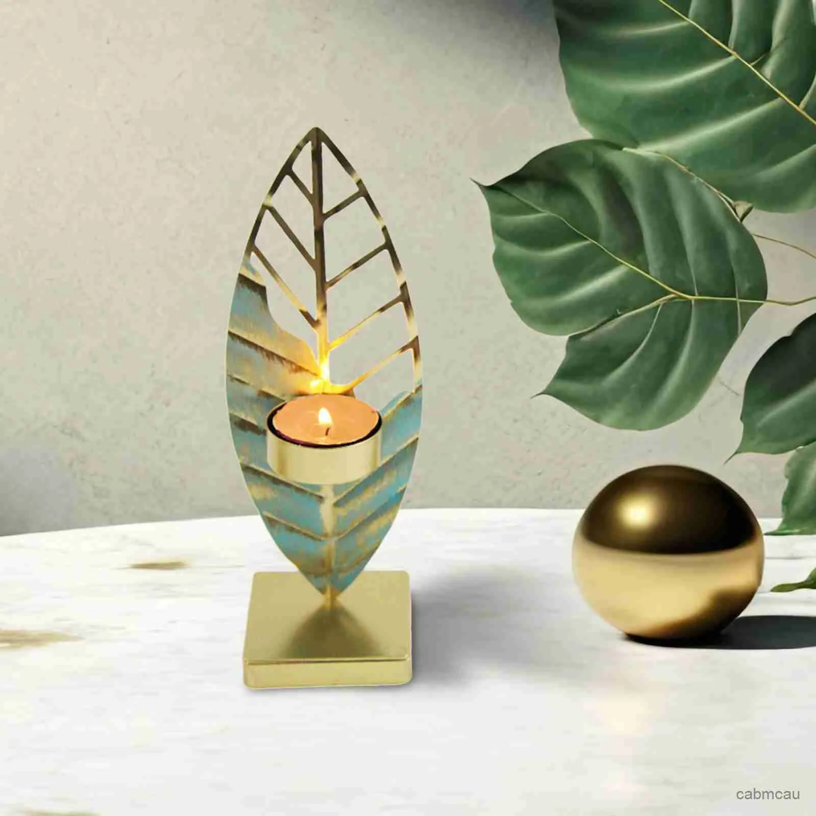 2PCS Candle Holders Tea Light Candlestick Holder Leaf Candle Holder Candleholder Centerpiece for Party Dining Table Wedding Living Room Decor