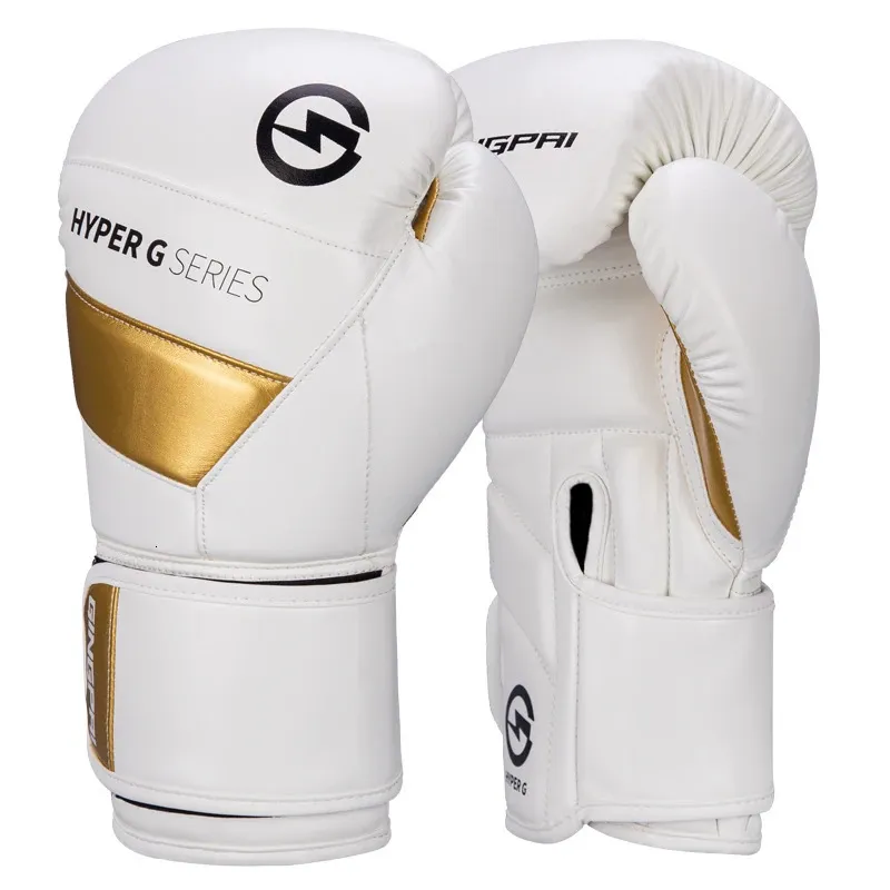 Guanti da boxe in pelle di alta qualità resistenti all'usura e traspiranti per guanti da combattimento protettivi ispessiti da allenamento Sanda 240125
