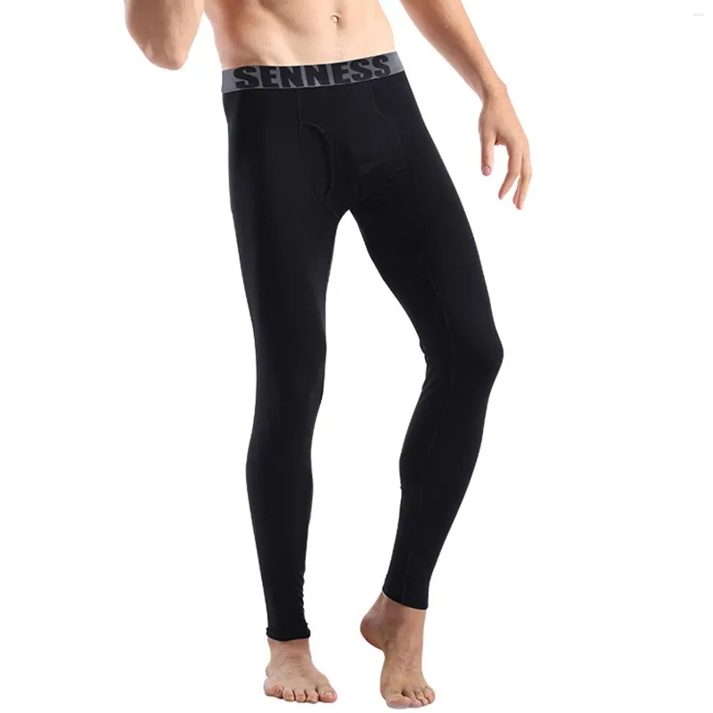 Pantalons pour hommes Bottoming Solid Pantalon décontracté Taille moyenne Leggings en polaire chaude Sport Fitness Slacks pour homme Pantalon crayon en plein air