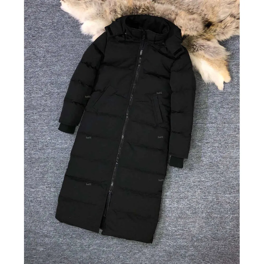 レディースダウンジャケットデザイナーカナダファッションブランドが長いコート大きなポケットファーファーカラーサーマルトップメスの秋と冬の大きな衣料品コート283