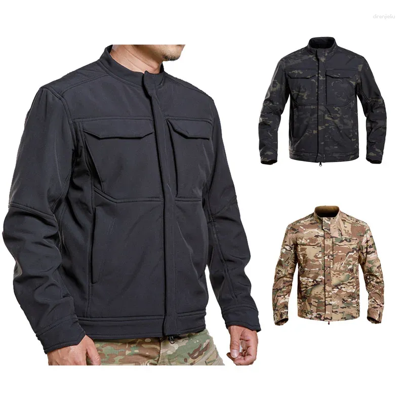 Vestes de chasse pour Sports de plein air, manteau de tir BDU, vêtements de Combat tactiques, veste Softshell de Camouflage