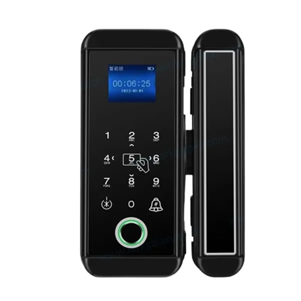 LARKSAMRT TTlock App Bluetooth Tuya Wifi numérique sans clé serrure de porte en verre à empreinte digitale intelligente KC12