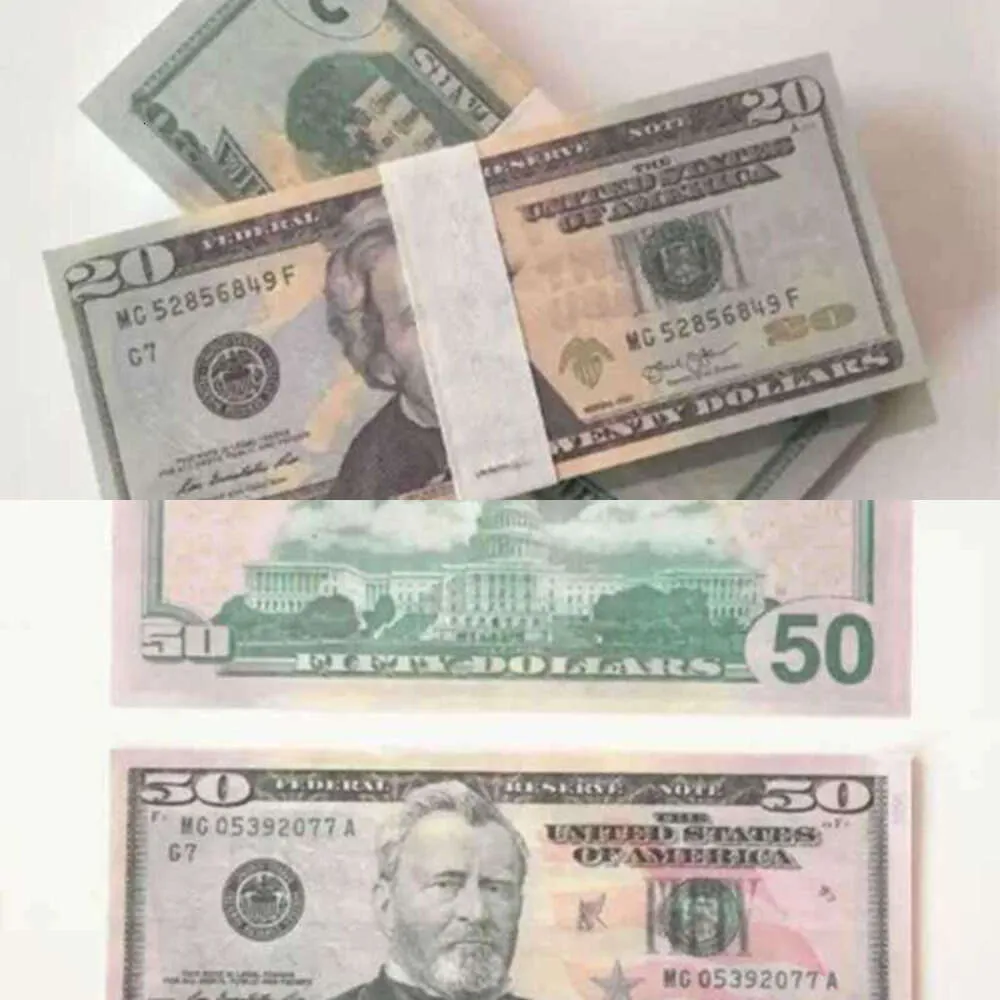 Articoli per feste Pacchetto pezzi alti Americano 100 Bar Valuta Carta Dollaro Atmosfera Puntelli di qualità 1005 Denaro 93067066268 3LM55CISI