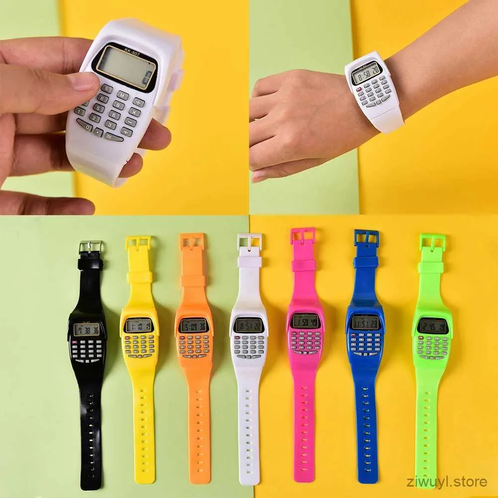 Calculators 2 In1 Digital Student Exam Special Calculator Watch Children Electronic Watch Time Calculator New Watch Mini Calculator Fashion