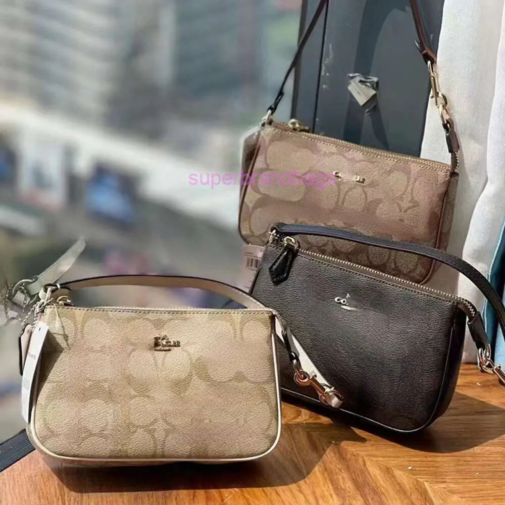 Women's Classic Luxury coachs Bags Coating Old Flower Vintage Flap Designer Crossbody Bag Nolita 19cm