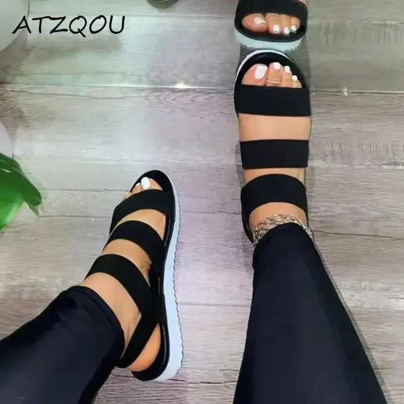 Sandalen Zomer Vrouwen Sandalen Platte Hak Nieuwe Open Teen Vrouwelijke Schoenen Plus Size Outdoor Sport Strand Casual Sandalen Flats Dames ShoeL2401