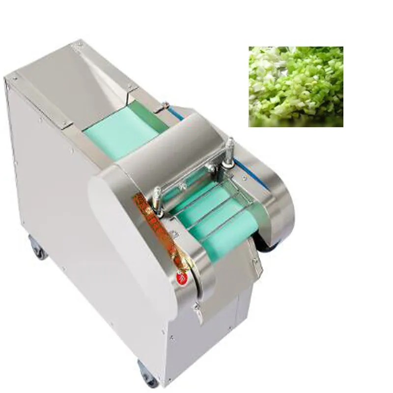 Máquina elétrica industrial multifuncional para corte de vegetais, frutas, batatas, cenouras, corte em cubos