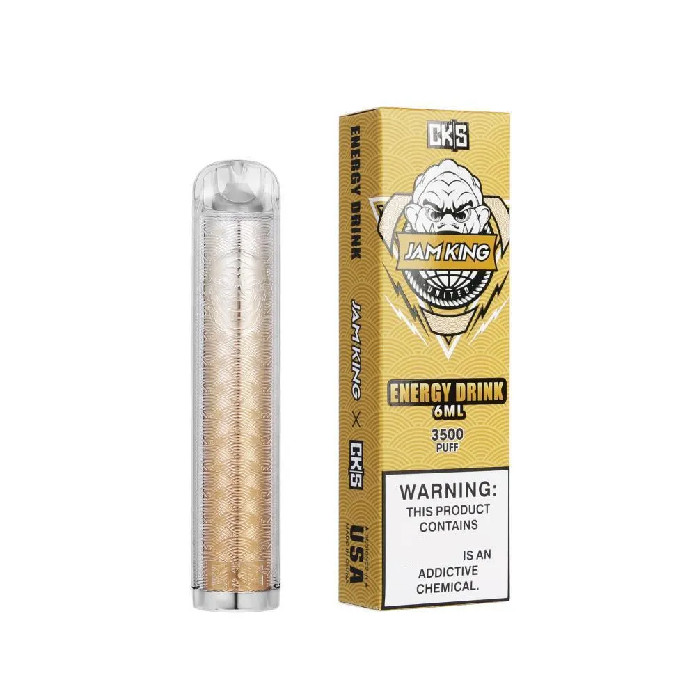 Authentique JAM KING CKS 3500 bouffées de cigarettes jetables Chine 6 ml Vapes en cristal préremplies einweg vape Pen Mesh Coil 650mAh Batterie rechargeable 0% 2% 3% 5% vs 9000 9k