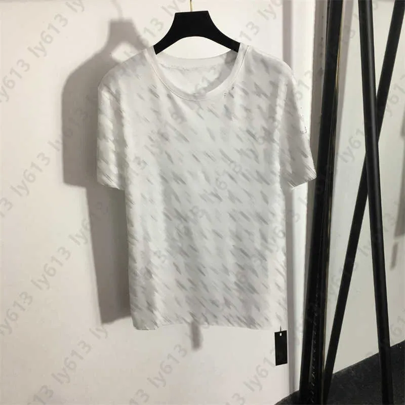 Yaz Tasarımcısı T Shirt Kadın Gömlek Üstleri Klasik Tam Body Logo Rhinestone Mektubu Baskı Moda Günlük Yuvarlak Boyun Kısa Kollu Tişört