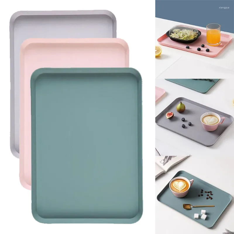 Taller Tray PP RESESTANT RECTANGULAR SERVING ANTI Slip Scratch Resistant Plastic Home Accessories