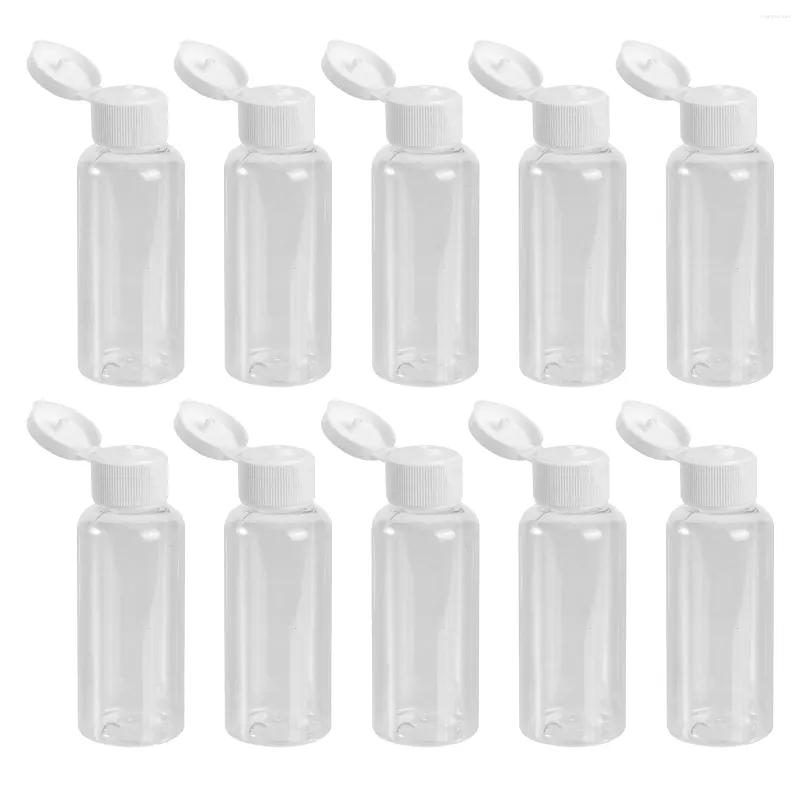 Bouteilles de stockage 50ml vide vaporisateur bouteille portable conteneur rechargeable pour les plantes de coiffure nettoyage brumisation voyage en plein air - 10pcs