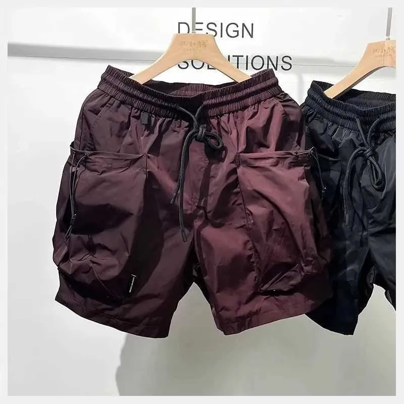 Shorts pour hommes Vêtements pour hommes 2023 été américain nouvelles jambes larges tout-match Baggy pantalon poche mâle Cargo Shorts haute rue Hip Hop court Homme J240124