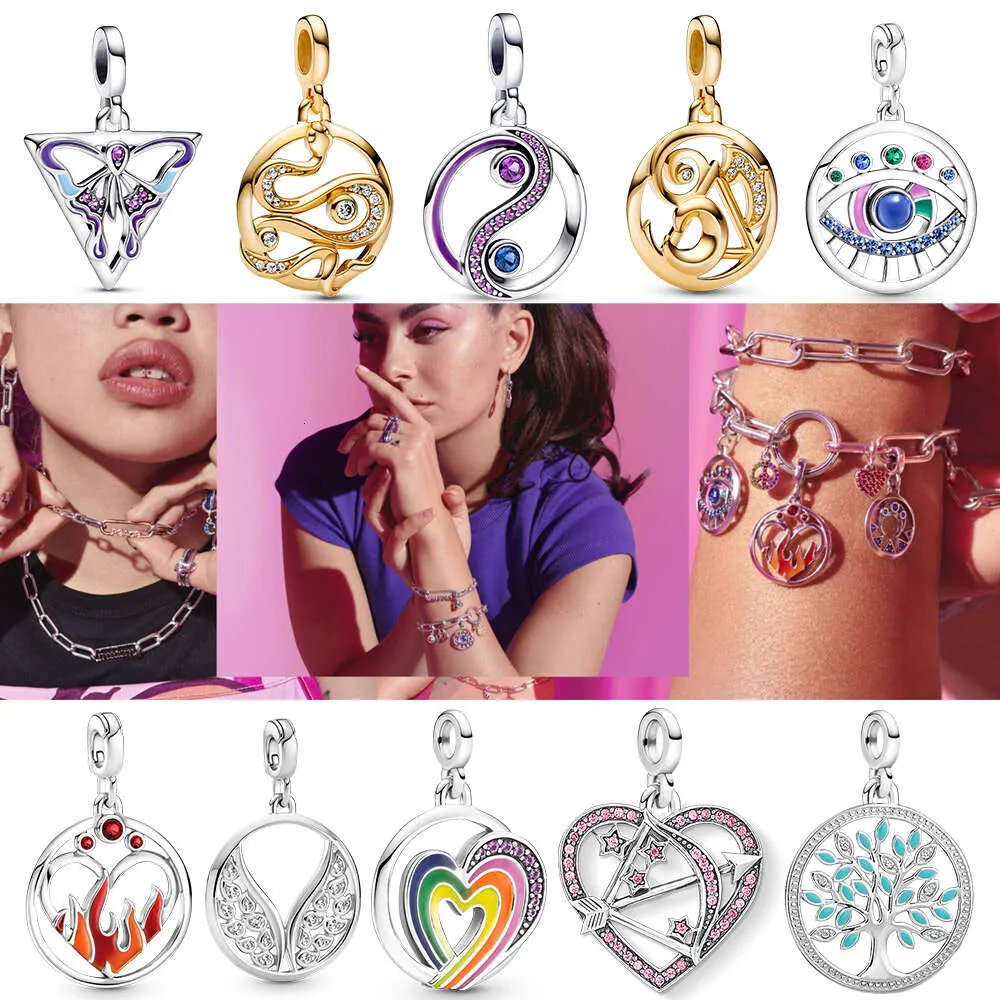 Sterling Sier ME Heart Pendant Butterfly Me Charm Fit Original Me Bracelet For Women Fashion Jewelry Gift