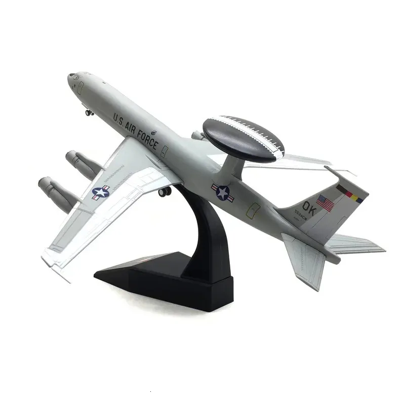 Symulacja 1/200e-3 Sentry AWACS Boeing E-3 Wczesne ostrzeżenie samolotem samolotu samolotu dziecięcego samolotka zabawek dla dzieci 240118