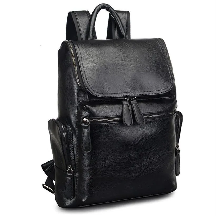 Mochila de cuero de diseñador para hombre, Mochila escolar para hombre, Mochila femenina, bolso de viaje negro y marrón, bolso de hombro 200N