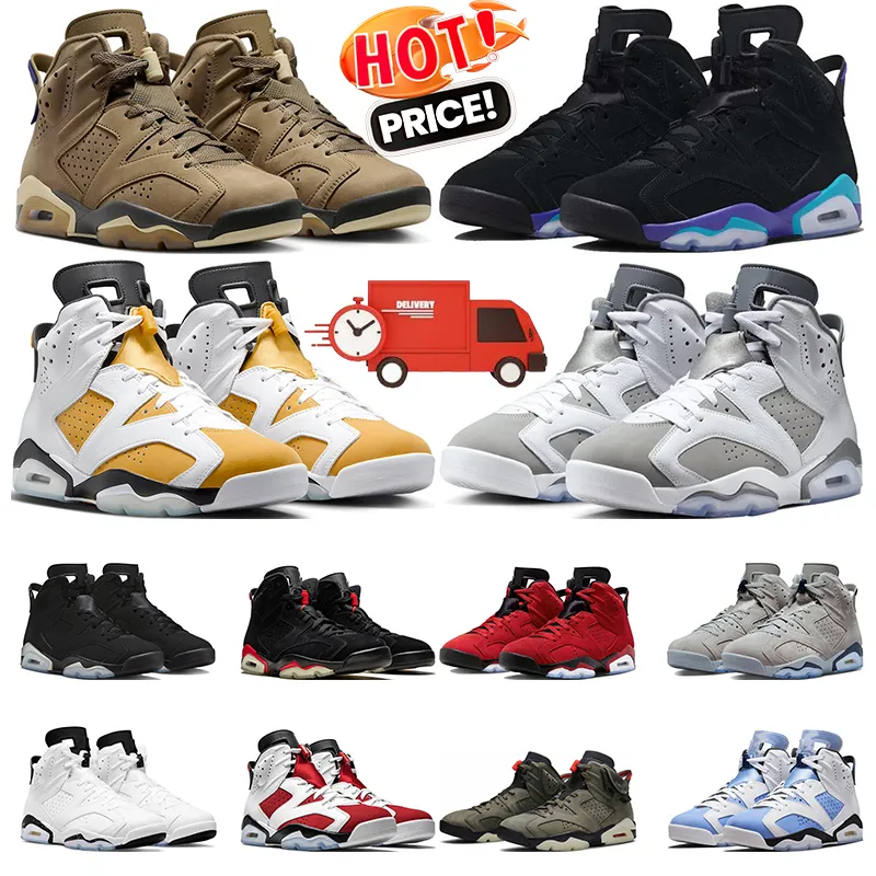 Heren Basketbalschoenen 6 Jumpman Sneakers 6s Aqua Zwart Metallic Zilver Bruin Kelp Geel Oker Georgetown Toro Cool Grey Midnight Navy sportsneakers