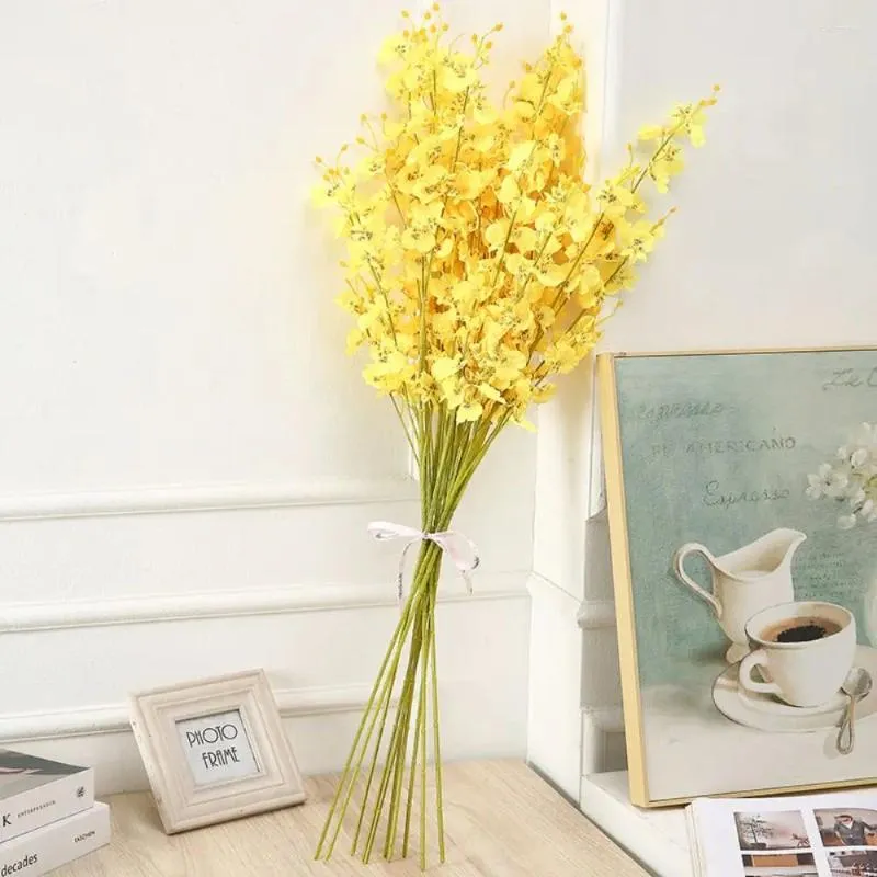 Decorative Flowers Simulation Flower Dancing Orchid Decoration Fake Soft Plant Home Wedding Artificial